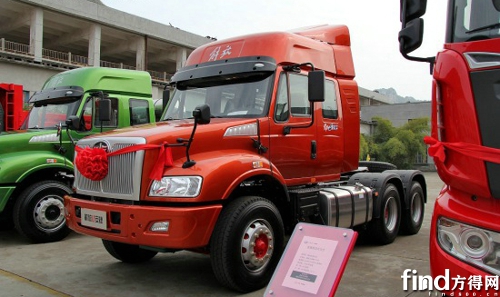一汽解放柳特年会发大马力长头车_方得网_最