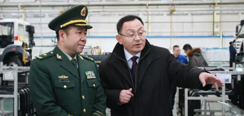 武警交通指挥部副司令员许钢峰少将一行到北奔