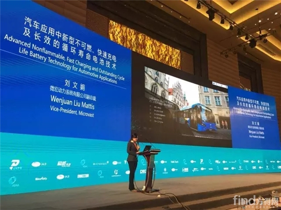 微宏动力系统有限公司副总裁刘文娟博士进行精彩演讲