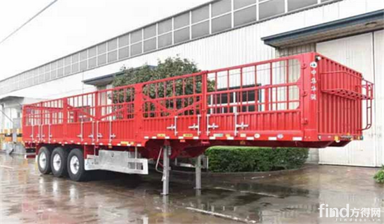 中集华骏推出自重仅5.3吨的13米仓栅半挂车_