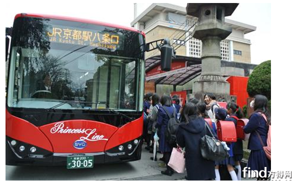 京都民众体验比亚迪k9纯电动巴士