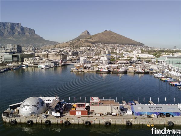 沃尔沃环球帆船赛南非开普敦停靠港口全景
