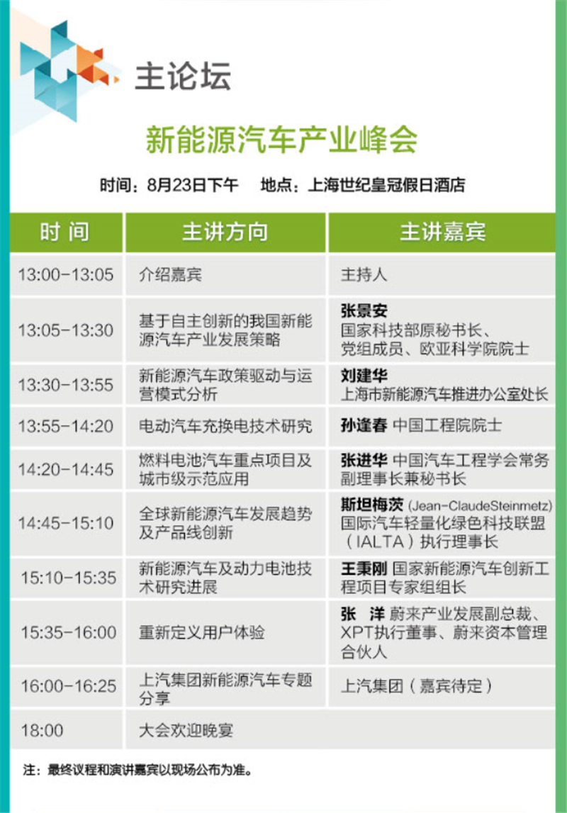 5场论坛60位专家2000位嘉宾 8月23齐聚上海共襄盛会2