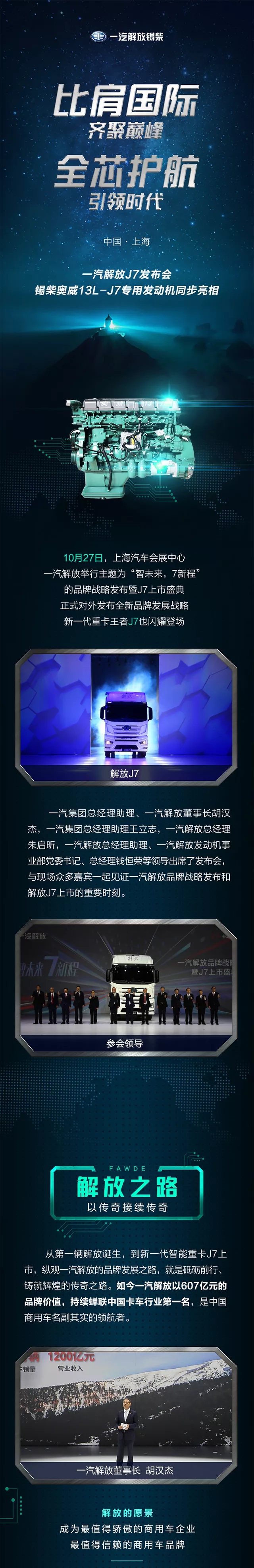 和解放J7一起上市的，还有锡柴奥威13L-J7专用发动机 (1)