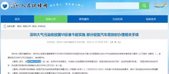 全国各地“国六”标准实施时间表 (2)