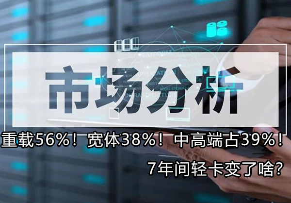 重载56%！宽体38%！中高端占39%！7年间轻卡变了啥？