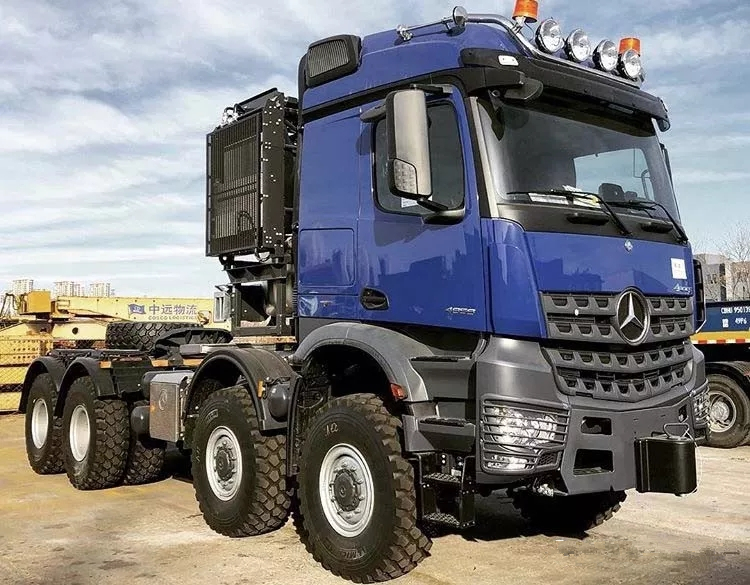 全国首台 奔驰全新arocs 4858 slt 8x8大件牵引车正式