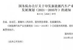 《新能源汽车产业发展规划（2021~2035年）》发布，氢能源被重要提及