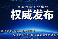 重卡销近12万辆 增215%！轻卡销11.7万辆 2月商用车市场全线涨