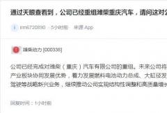 潍柴动力完成潍柴（重庆）汽车重组事宜！