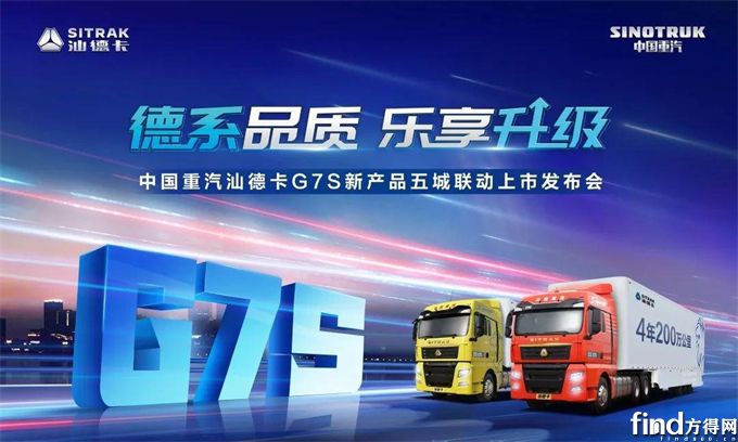 中国重汽汕德卡G7S五城联动上市发布会，为高端高效代言！