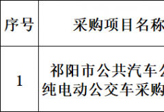 湖南发布55辆纯电动客车采购公告