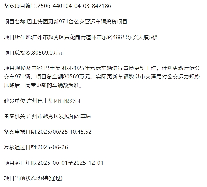 超8.1亿！一地发布971辆公交更新项目