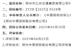 942台纯电动公交车辆”换芯“中标候选人公示