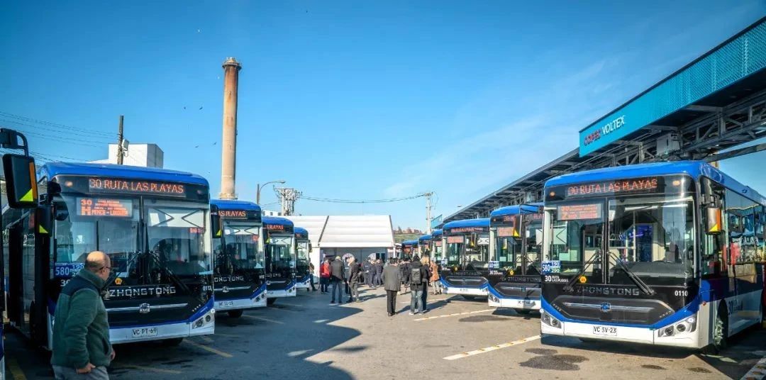 山东重工中通N系纯电动客车交付智利康塞普西翁市