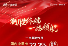 9月中重卡“双冠王”花落谁家？一汽解放传统、新能源双双登顶！