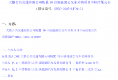 中标！70辆新能源公交车花落谁家