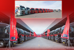 红绸缀车鸣笛启程 中国重汽汕德卡 全国多地批量交车盛典火热进行