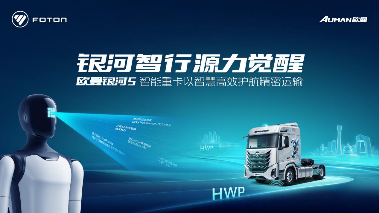 智驭征途！欧曼银河5 HWP重卡护航智能装备亮相2026世界机器人大会