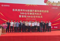 500台战略签约落地 东风天龙燃气子母车助力和田矿区物流