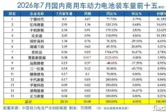 商用车动力电池7月暴涨100%！宁德时代大增78% 亿纬/中创/比亚迪涨幅超120%！