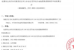 中车电动独家中标！拿下138台公交车动力电池更换项目